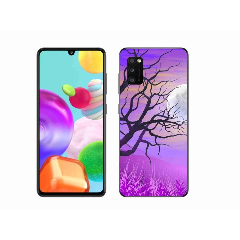 Gél tok mmCase mobiltelefonhoz Samsung Galaxy A41 - karikatúra kidőlt fa