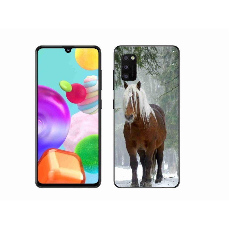Gél tok mmCase mobiltelefonhoz Samsung Galaxy A41 - ló az erdőben