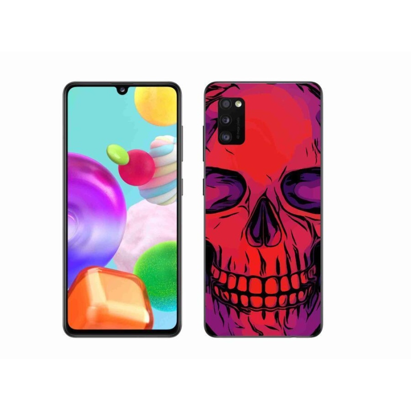 Gél tok mmCase mobiltelefonhoz Samsung Galaxy A41 - koponya