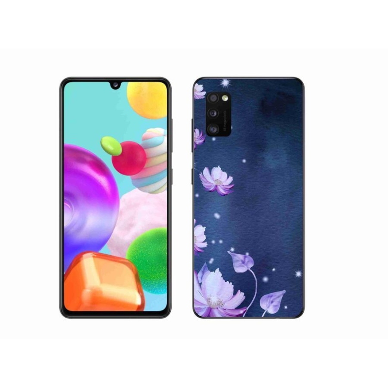 Gél tok mmCase mobiltelefonhoz Samsung Galaxy A41 - hulló virágok