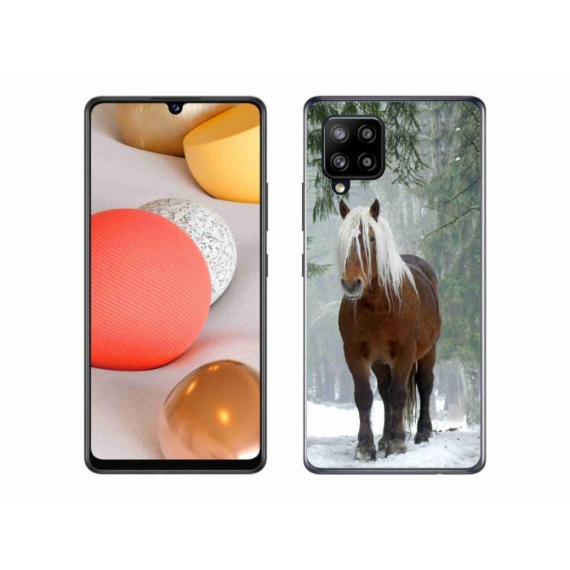 Gél tok mmCase a Samsung Galaxy A42 5G készülékhez - ló az erdőben