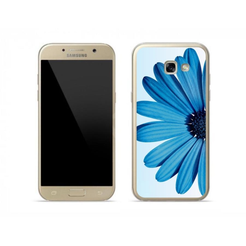 Gél tok mmCase mobiltelefonhoz Samsung Galaxy A5 (2017) - kék margaréta