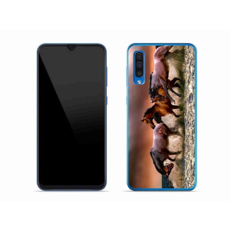 Gél tok mmCase mobiltelefonhoz Samsung Galaxy A50 - lovak 1