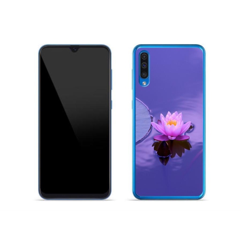Gél tok mmCase mobiltelefonhoz Samsung Galaxy A50 - virág a felületen