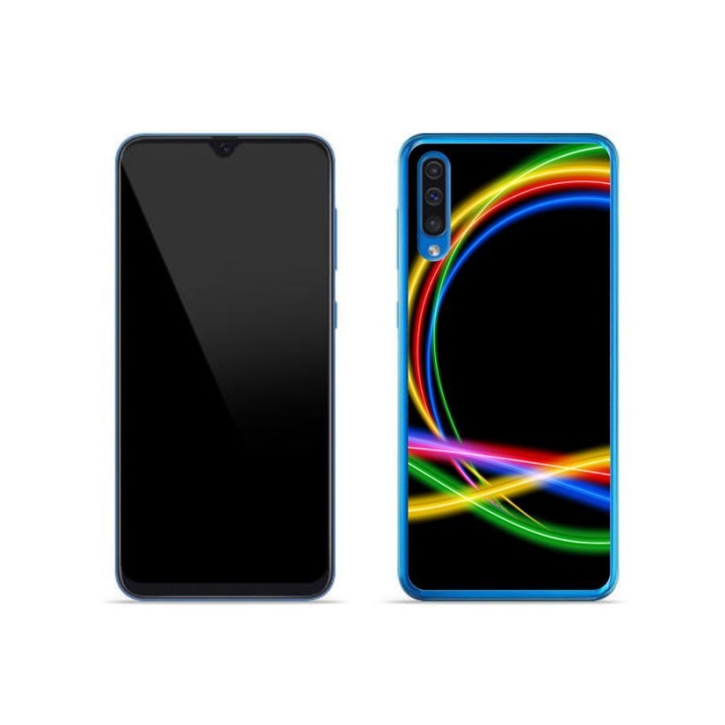 Gél tok mmCase Samsung Galaxy A50 készülékhez - neon körök