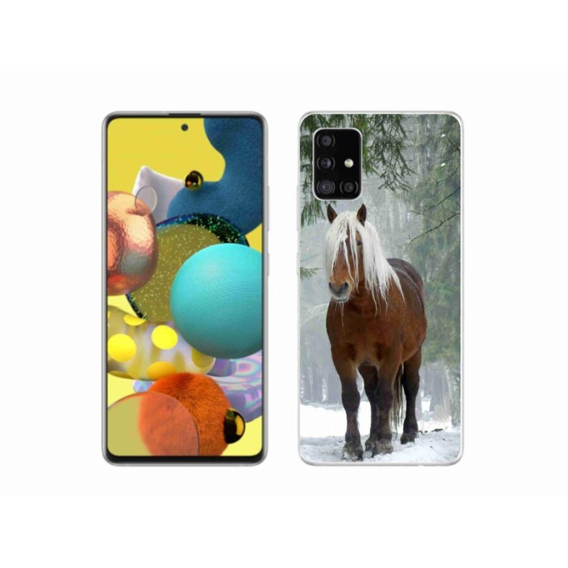 Gél tok mmCase a Samsung Galaxy A51 5G készülékhez - ló az erdőben