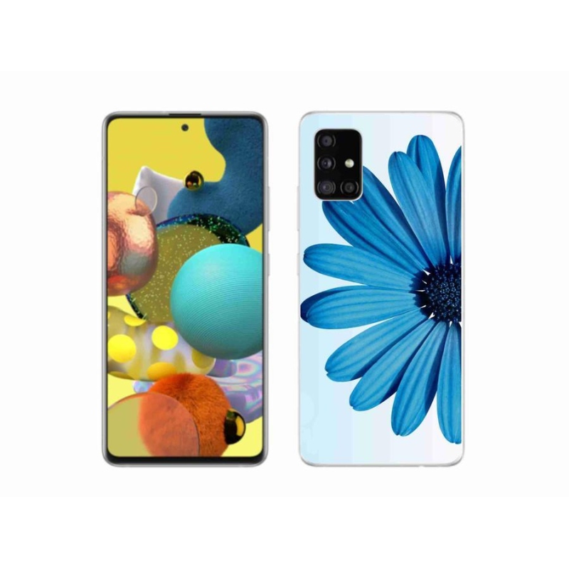 Gél tok mmCase a Samsung Galaxy A51 5G készülékhez - kék margaréta