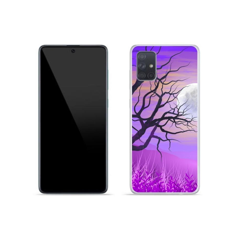 Gél tok mmCase mobiltelefonhoz Samsung Galaxy A51 - karikatúra kidőlt fa
