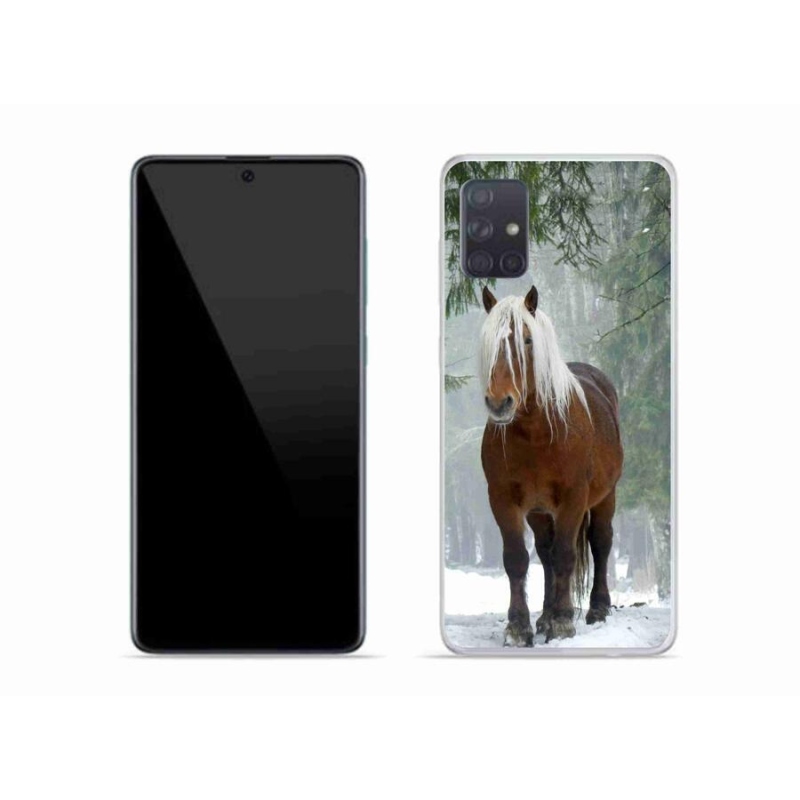 Gél tok mmCase mobiltelefonhoz Samsung Galaxy A51 - ló az erdőben