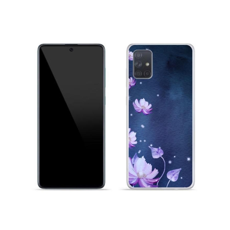Gél tok mmCase mobiltelefonhoz Samsung Galaxy A51 - hulló virágok