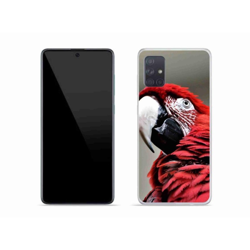 Gél tok mmCase mobiltelefonhoz Samsung Galaxy A51 - papagáj ara piros
