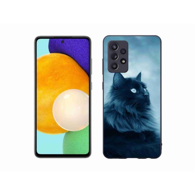 Gél tok mmCase Samsung Galaxy A52/A52 5G - fekete katica 1
