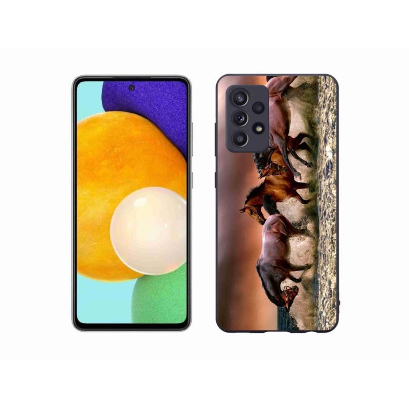 Gél tok mmCase a Samsung Galaxy A52/A52 5G készülékhez - lovak 1