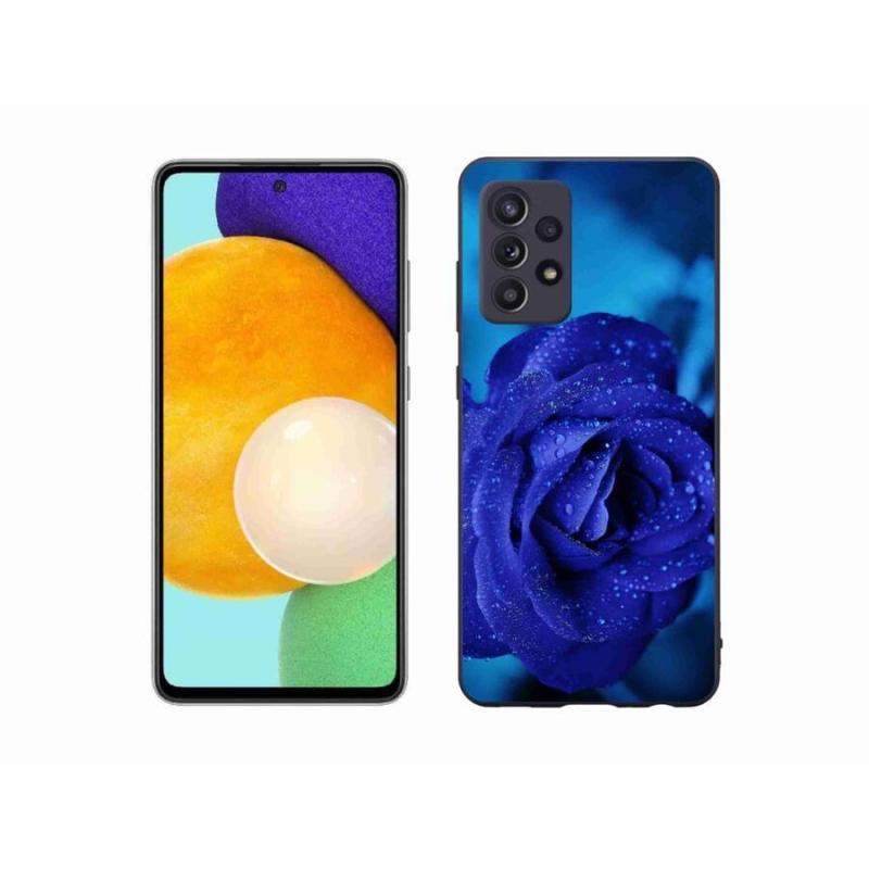 Gél tok mmCase Samsung Galaxy A52/A52 5G - kék rózsa