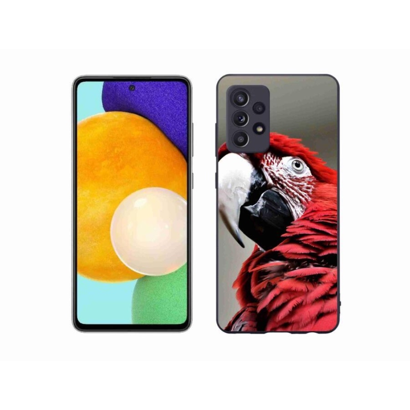 Gél tok mmCase a Samsung Galaxy A52/A52 5G készülékhez - papagáj ara piros