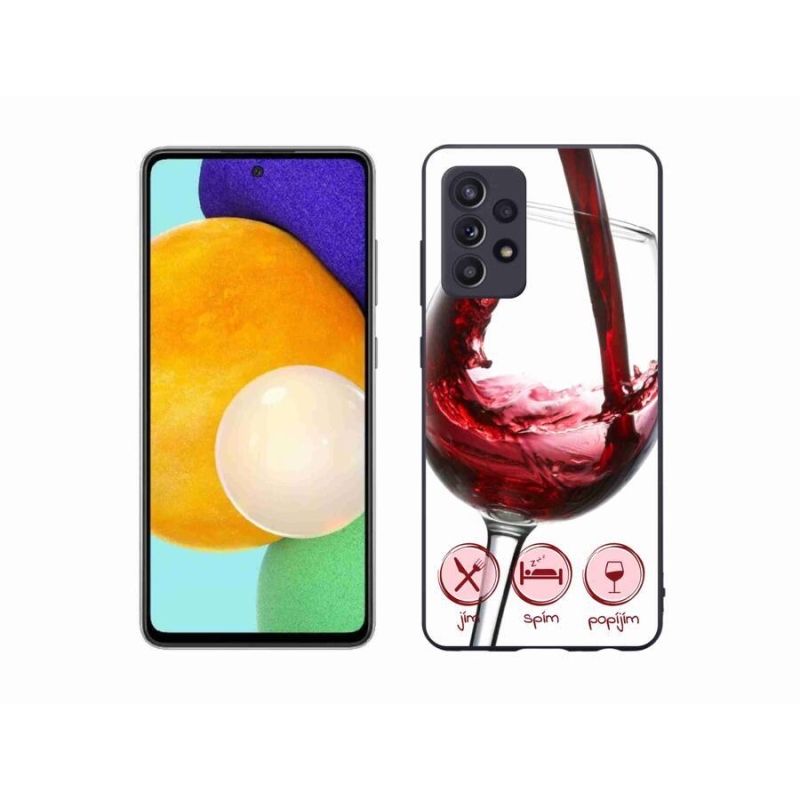Gél tok mmCase Samsung Galaxy A52s 5G - borospohár piros