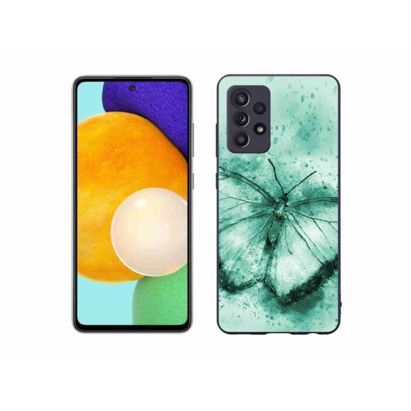 Gél tok mmCase Samsung Galaxy A52s 5G - zöld pillangó