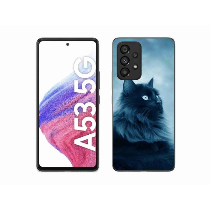 Gél tok mmCase Samsung Galaxy A53 5G - fekete macska 1