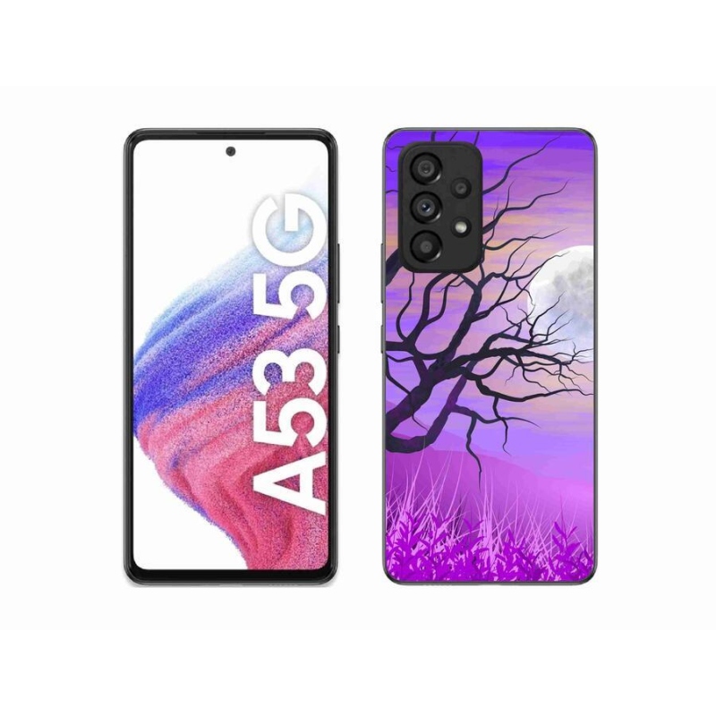 Gél tok mmCase a Samsung Galaxy A53 5G készülékhez - rajzfilmes kidőlt fa