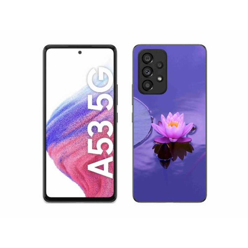 Gél tok mmCase a mobil Samsung Galaxy A53 5G - virág a felszínen