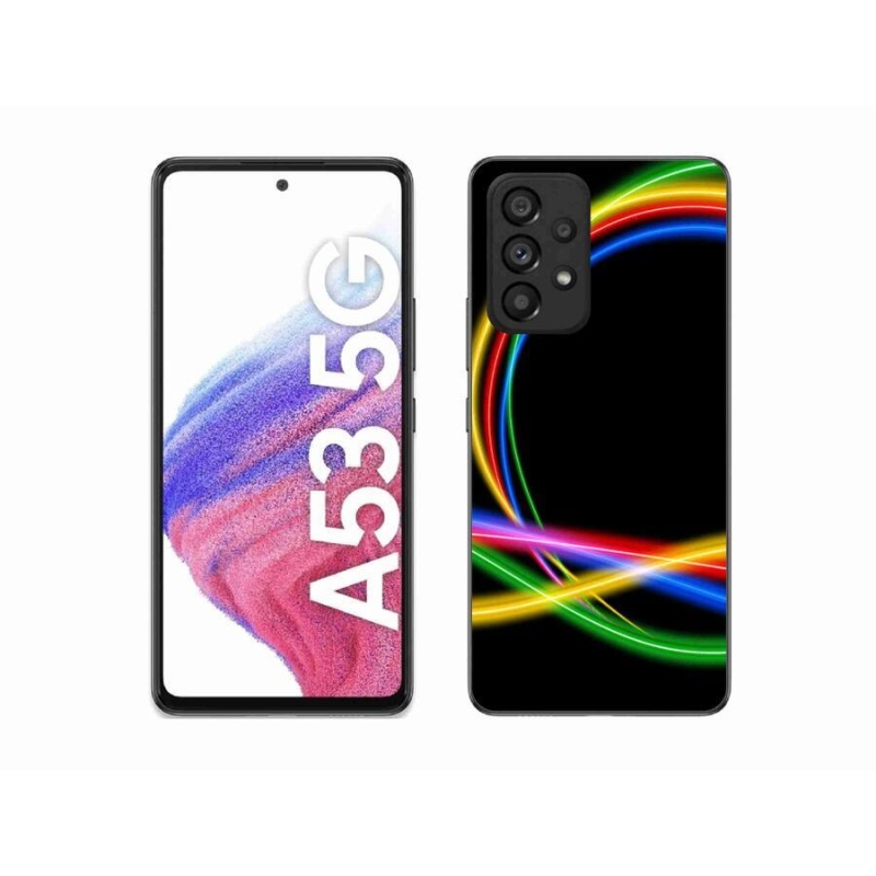 Gél tok mmCase a Samsung Galaxy A53 5G készülékhez - neon körök