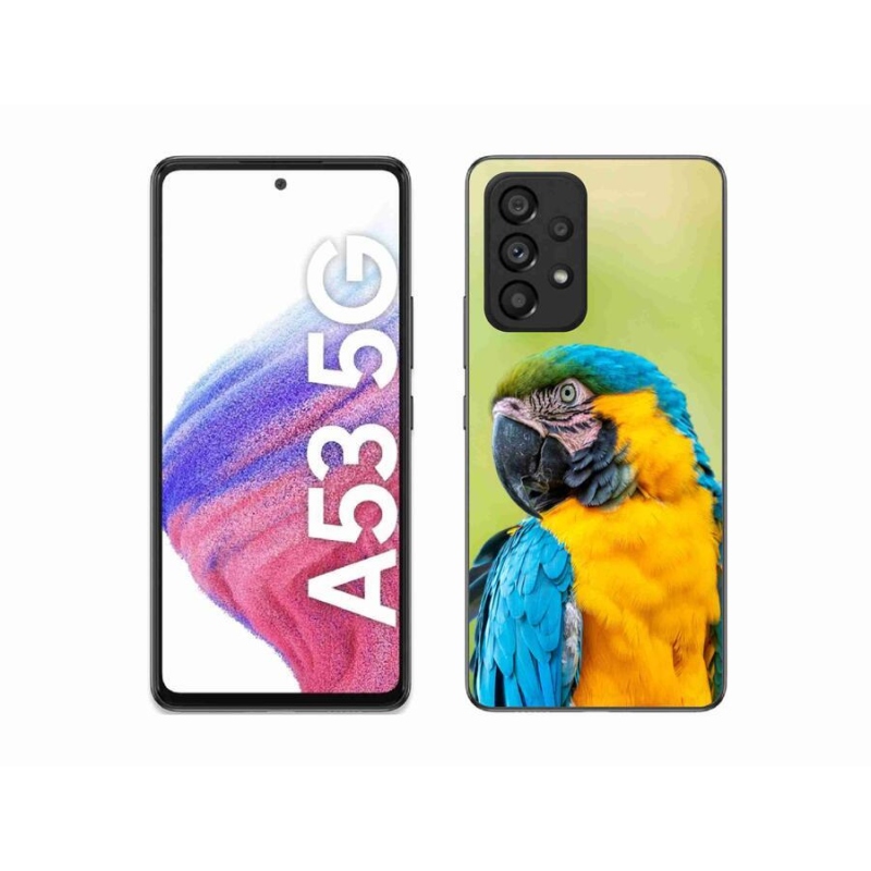 Gél tok mmCase a Samsung Galaxy A53 5G készülékhez - papagáj ara 2