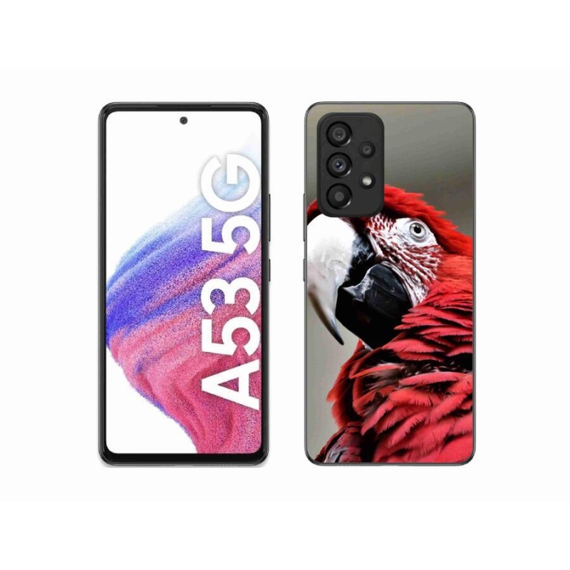 Gél tok mmCase Samsung Galaxy A53 5G - papagáj ara piros