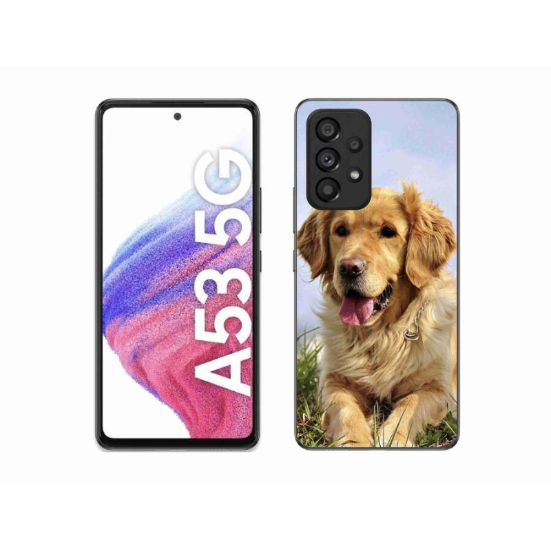 Gél tok mmCase Samsung Galaxy A53 5G - arany retrieverhez