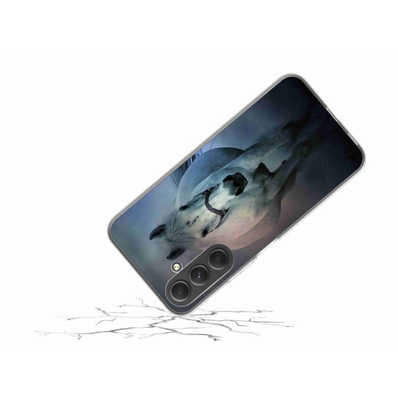 Gél tok mmCase Samsung Galaxy A54 5G - futó fehér lóhoz