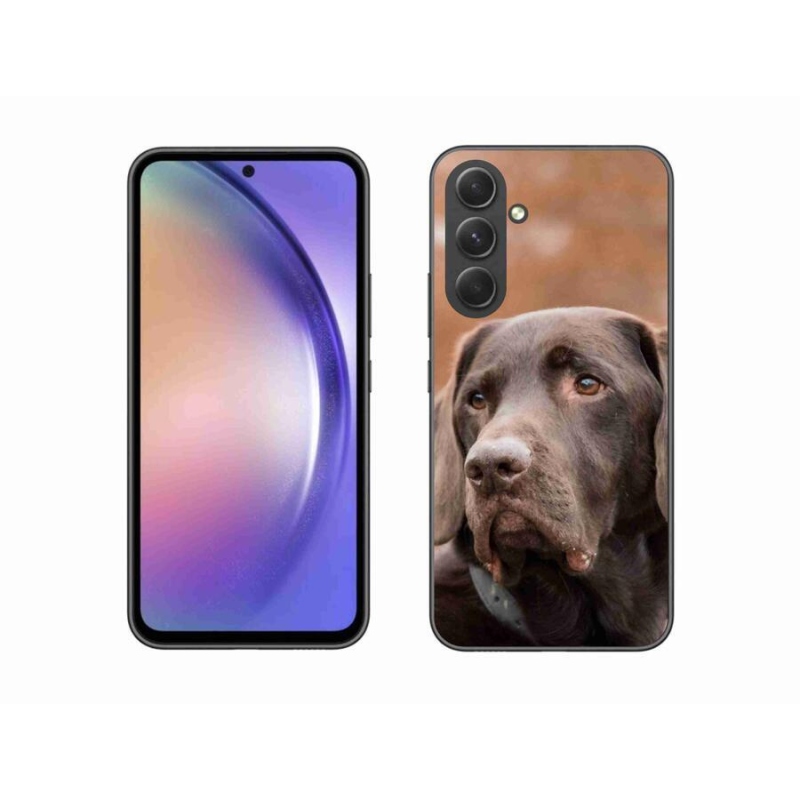 Gél tok mmCase a Samsung Galaxy A54 5G készülékhez - barna labrador