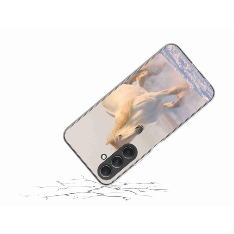 Gél tok mmCase a Samsung Galaxy A54 5G készülékhez - ló a hóban