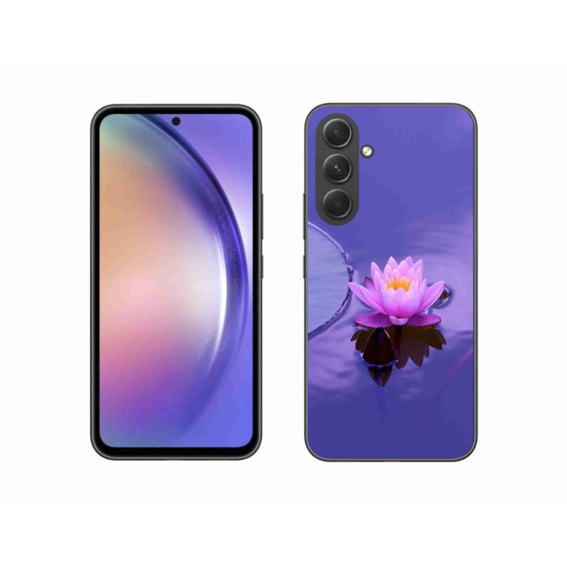 Gél tok mmCase a mobil Samsung Galaxy A54 5G - virág a felszínen