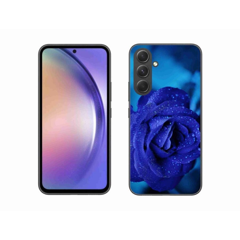 Gél tok mmCase Samsung Galaxy A54 5G - kék rózsa
