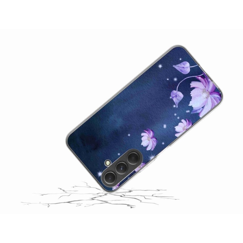 Gél tok mmCase mobiltelefonhoz Samsung Galaxy A54 5G - hulló virágok
