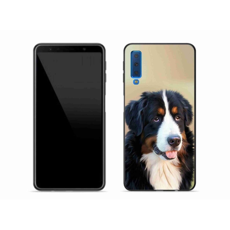 Gél tok mmCase mobiltelefonhoz Samsung Galaxy A7 (2018) - Berni hegyi kutya