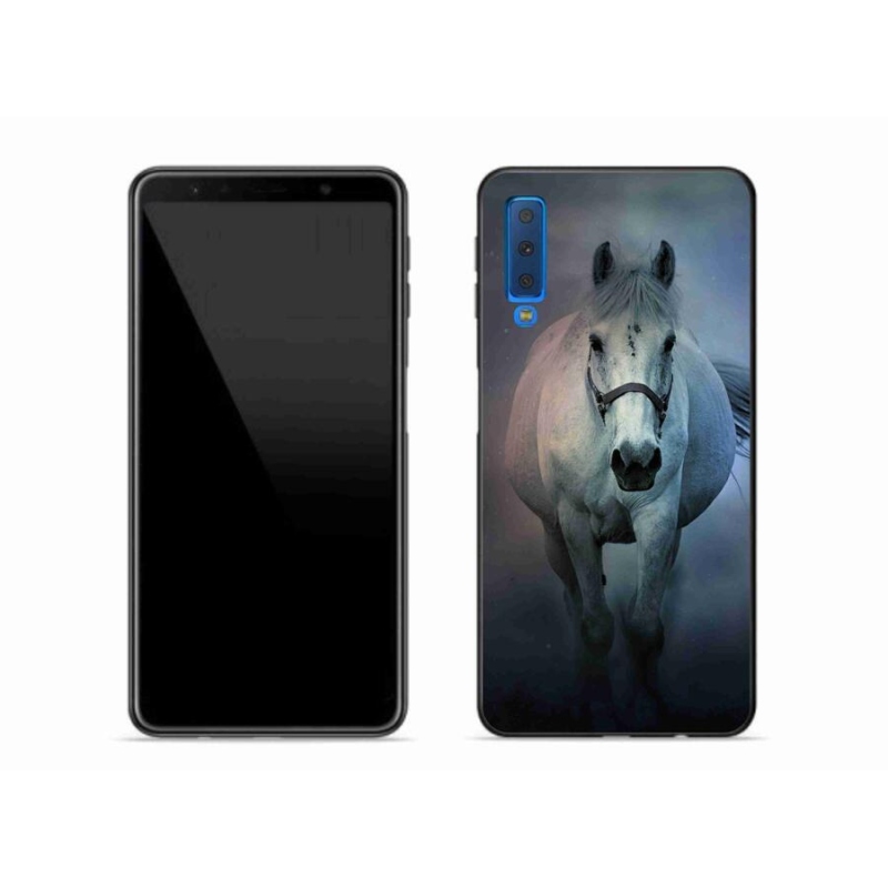 Gél tok mmCase Samsung Galaxy A7 (2018) - futó fehér ló