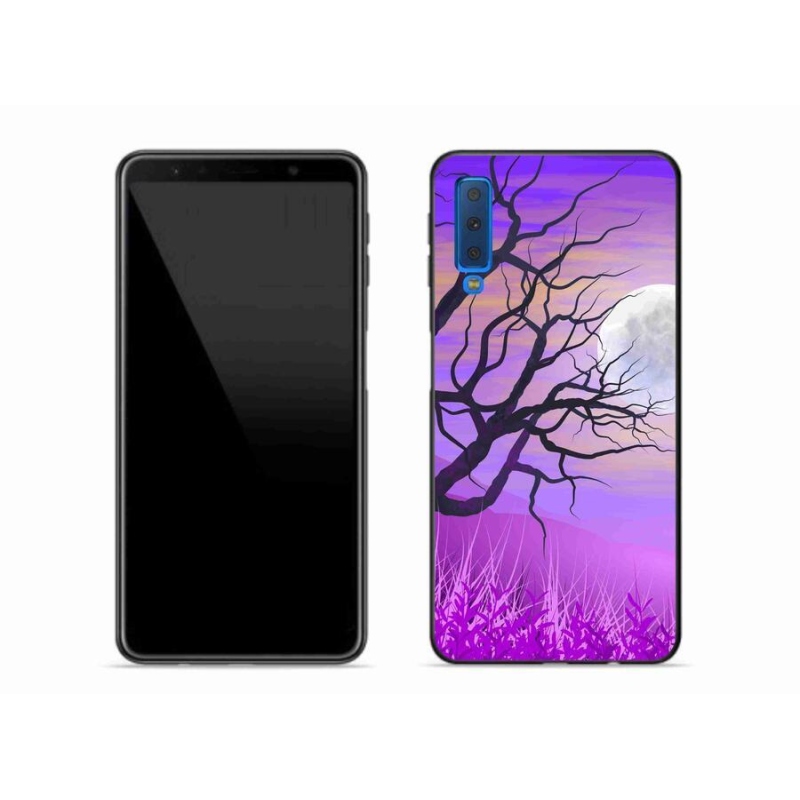 Gél tok mmCase mobiltelefonhoz Samsung Galaxy A7 (2018) - rajzfilmes kidőlt fa