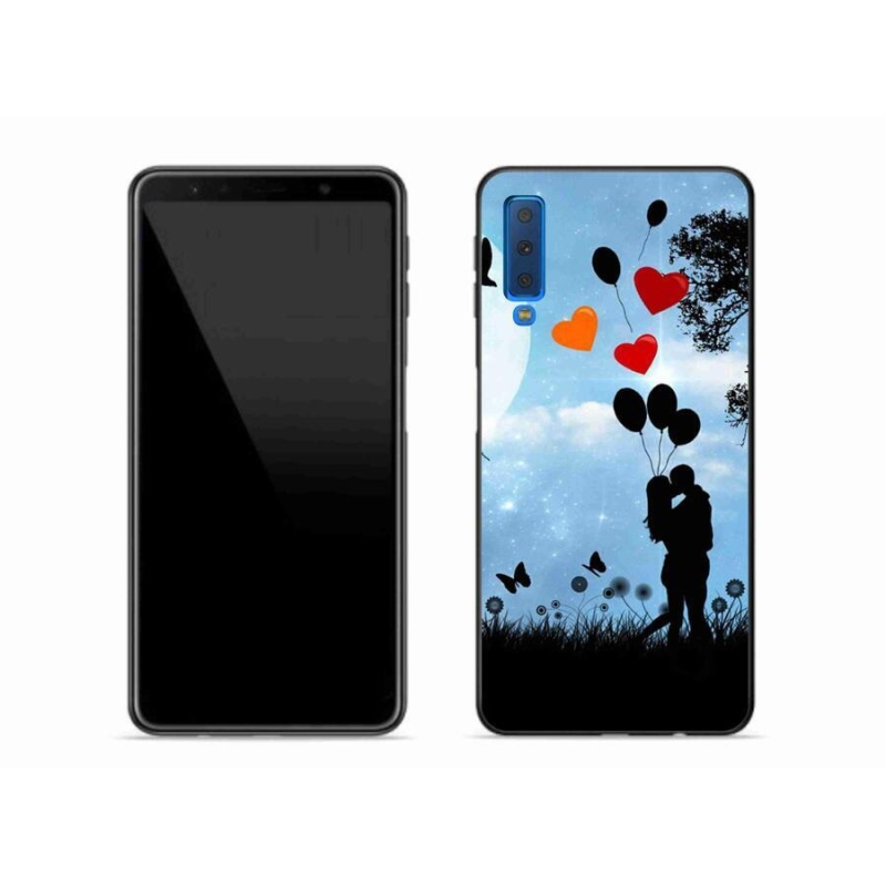 Gél tok mmCase mobiltelefonhoz Samsung Galaxy A7 (2018) - szerelmes pár