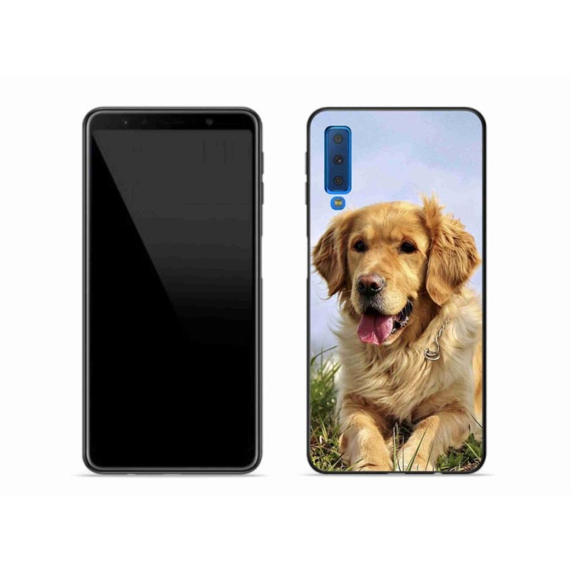 Gél tok mmCase mobiltelefonhoz Samsung Galaxy A7 (2018) - arany retriever