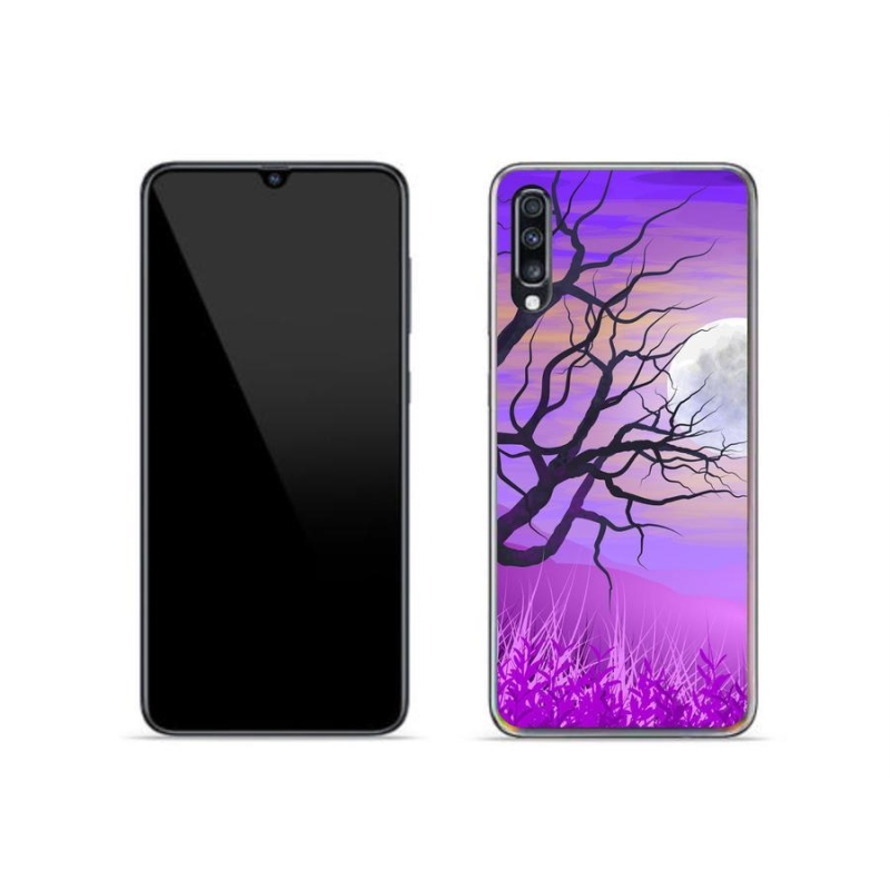 Gél tok mmCase mobiltelefonhoz Samsung Galaxy A70 - karikatúra kidőlt fa