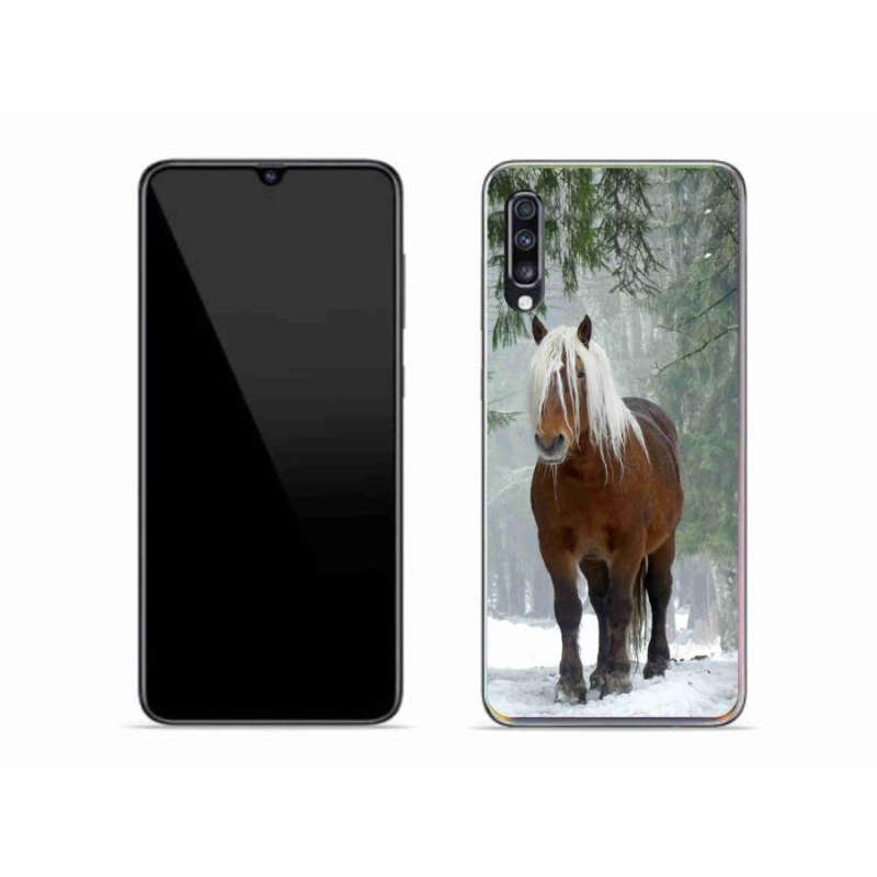 Gél tok mmCase mobiltelefonhoz Samsung Galaxy A70 - ló az erdőben