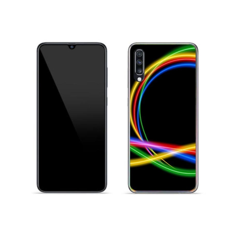 Gél tok mmCase Samsung Galaxy A70 készülékhez - neon körök