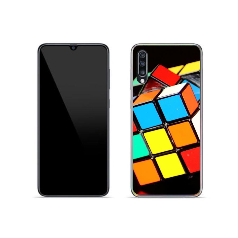 Gél tok mmCase a Samsung Galaxy A70 készülékhez - Rubik-kocka
