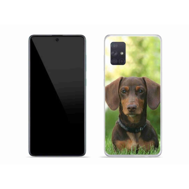Gél tok mmCase Samsung Galaxy A71 készülékhez - barna tacskó