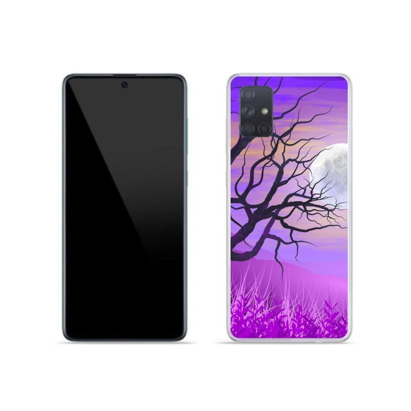 Gél tok mmCase mobiltelefonhoz Samsung Galaxy A71 - karikatúra kidőlt fa