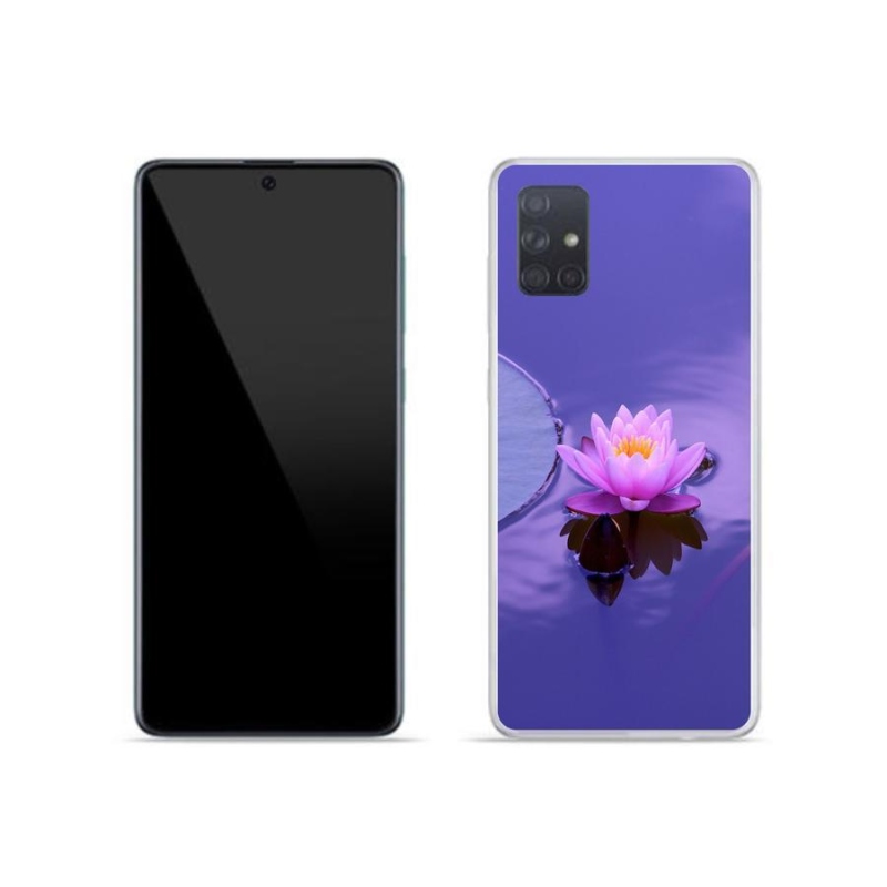 Gél tok mmCase mobiltelefonhoz Samsung Galaxy A71 - virág a felületen