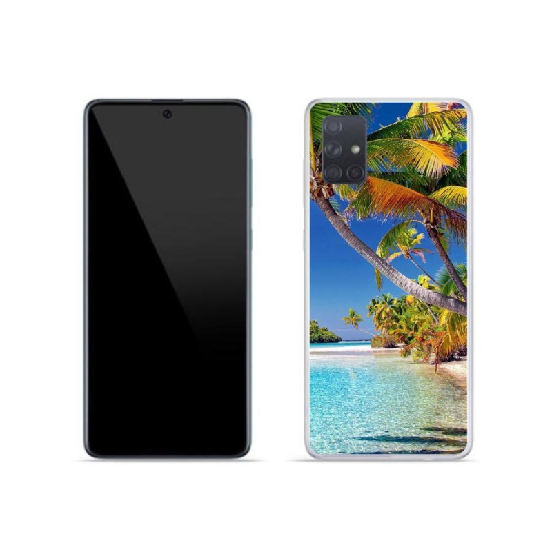 Gél tok mmCase mobiltelefonhoz Samsung Galaxy A71 - tengerparti strand
