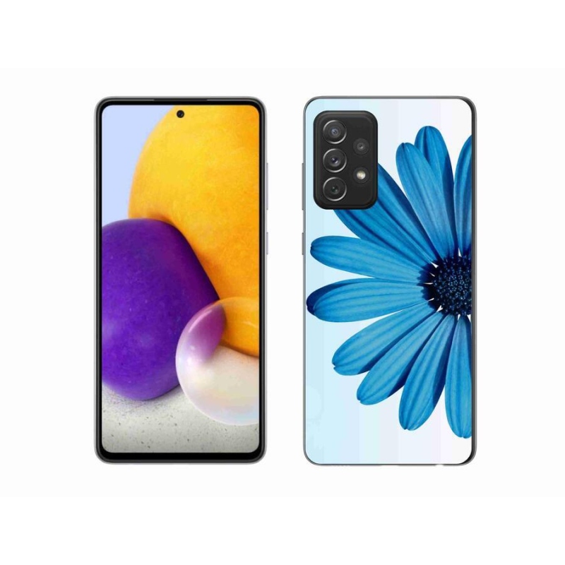 Gél tok mmCase a Samsung Galaxy A72/A72 5G készülékhez - kék színű margaréta