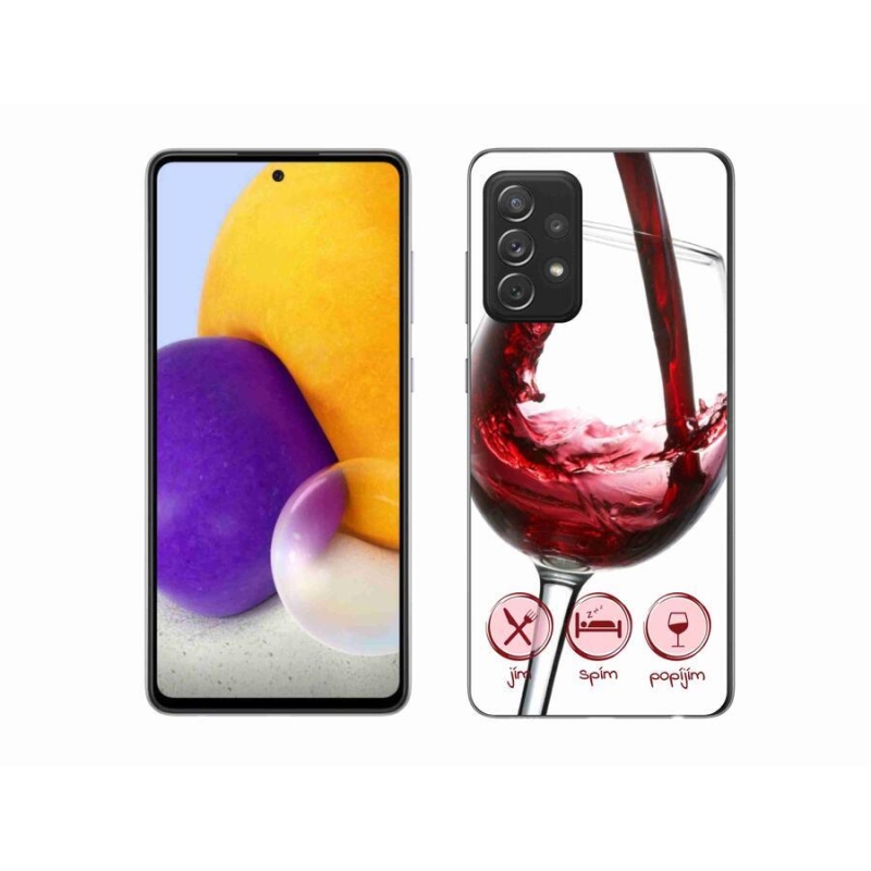Gél tok mmCase Samsung Galaxy A72/A72 5G - borospohár piros