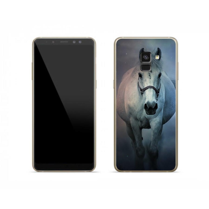 Gél tok mmCase Samsung Galaxy A8 (2018) - futó fehér ló
